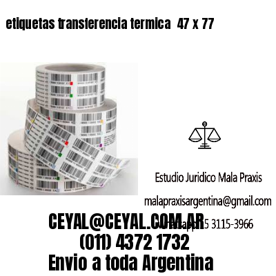 etiquetas transferencia termica  47 x 77
