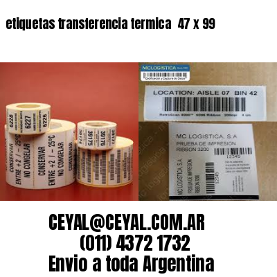etiquetas transferencia termica  47 x 99