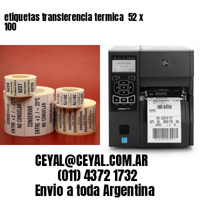 etiquetas transferencia termica  52 x 100