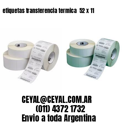etiquetas transferencia termica  52 x 11