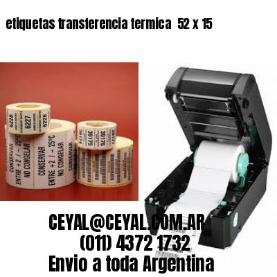 etiquetas transferencia termica  52 x 15