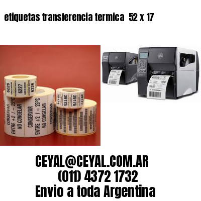 etiquetas transferencia termica  52 x 17