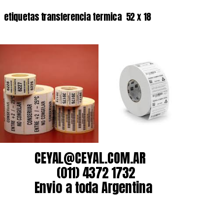 etiquetas transferencia termica  52 x 18
