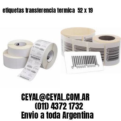 etiquetas transferencia termica  52 x 19