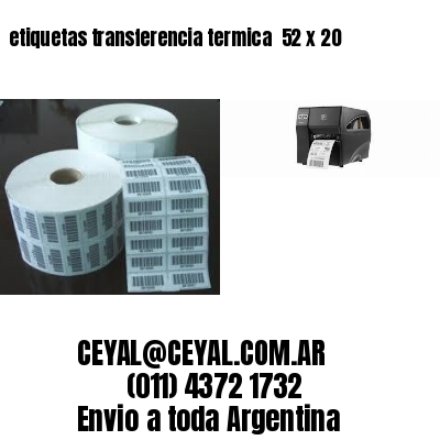 etiquetas transferencia termica  52 x 20