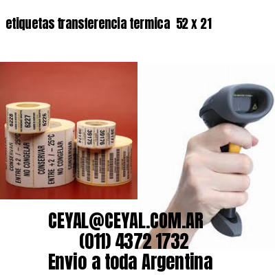 etiquetas transferencia termica  52 x 21