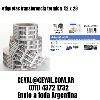 etiquetas transferencia termica  52 x 28