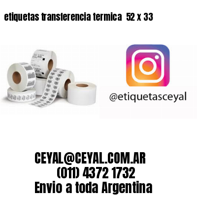 etiquetas transferencia termica  52 x 33