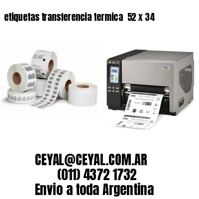 etiquetas transferencia termica  52 x 34