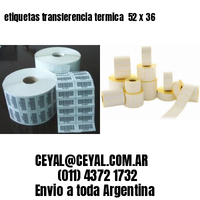etiquetas transferencia termica  52 x 36
