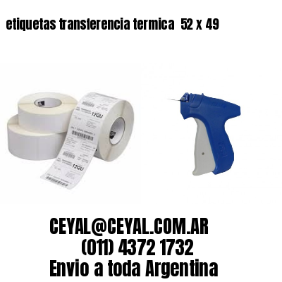 etiquetas transferencia termica  52 x 49