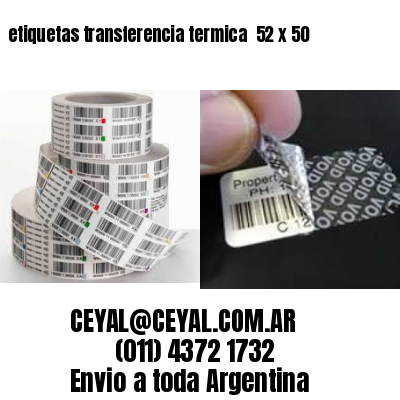 etiquetas transferencia termica  52 x 50