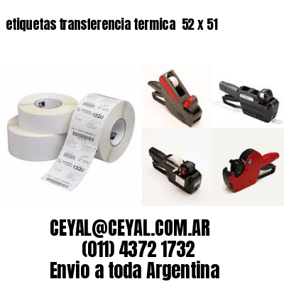 etiquetas transferencia termica  52 x 51