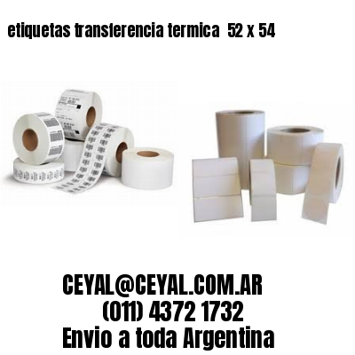 etiquetas transferencia termica  52 x 54