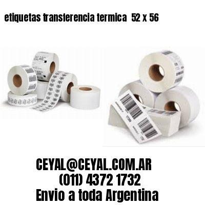 etiquetas transferencia termica  52 x 56