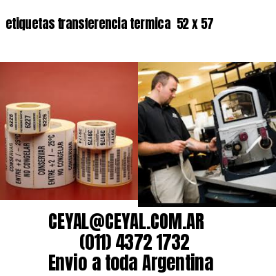 etiquetas transferencia termica  52 x 57