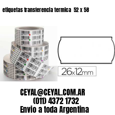 etiquetas transferencia termica  52 x 58