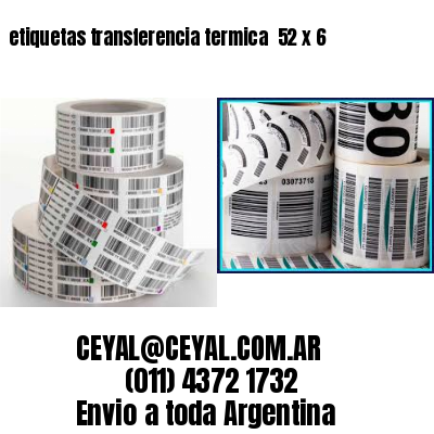 etiquetas transferencia termica  52 x 6