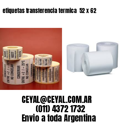 etiquetas transferencia termica  52 x 62