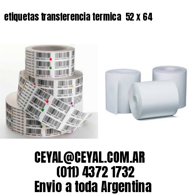 etiquetas transferencia termica  52 x 64