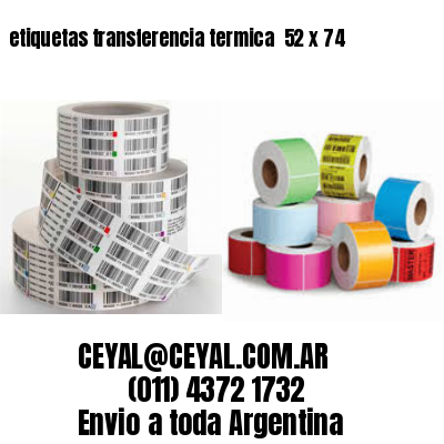 etiquetas transferencia termica  52 x 74