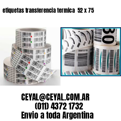 etiquetas transferencia termica  52 x 75