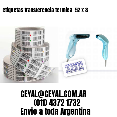etiquetas transferencia termica  52 x 8