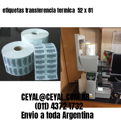etiquetas transferencia termica  52 x 81
