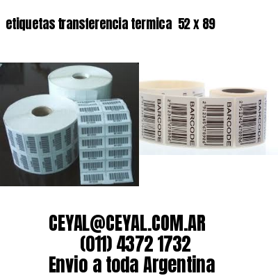 etiquetas transferencia termica  52 x 89