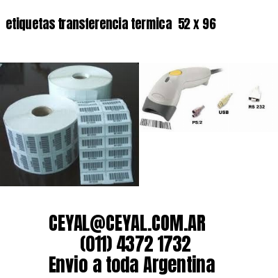 etiquetas transferencia termica  52 x 96