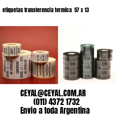 etiquetas transferencia termica  57 x 13