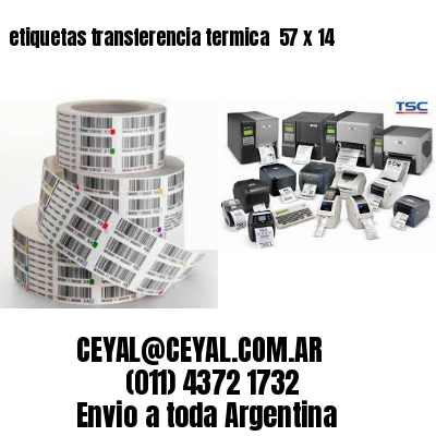 etiquetas transferencia termica  57 x 14