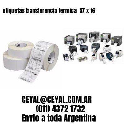 etiquetas transferencia termica  57 x 16