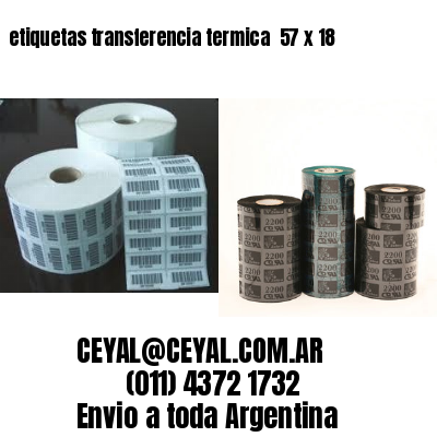 etiquetas transferencia termica  57 x 18