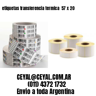 etiquetas transferencia termica  57 x 20