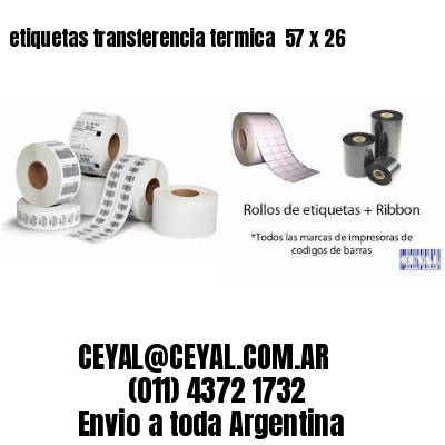 etiquetas transferencia termica  57 x 26