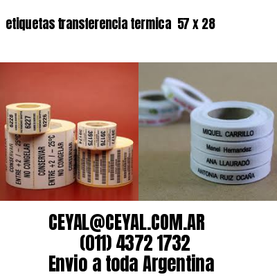etiquetas transferencia termica  57 x 28