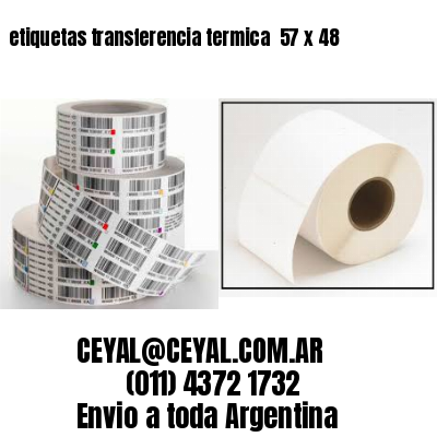 etiquetas transferencia termica  57 x 48