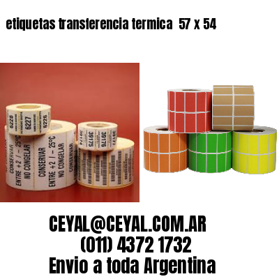 etiquetas transferencia termica  57 x 54