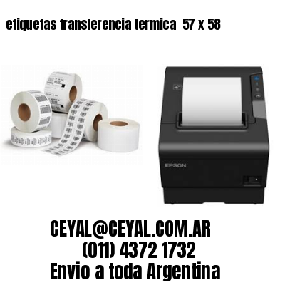 etiquetas transferencia termica  57 x 58