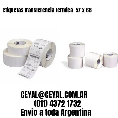 etiquetas transferencia termica  57 x 68