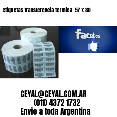 etiquetas transferencia termica  57 x 80