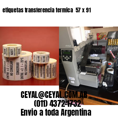 etiquetas transferencia termica  57 x 91