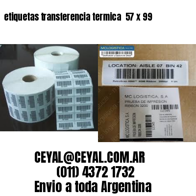 etiquetas transferencia termica  57 x 99