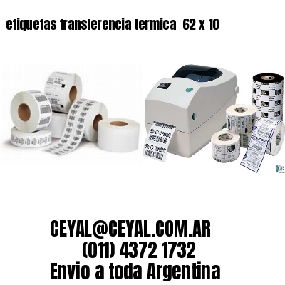 etiquetas transferencia termica  62 x 10