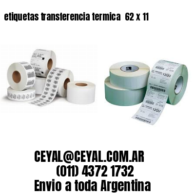 etiquetas transferencia termica  62 x 11