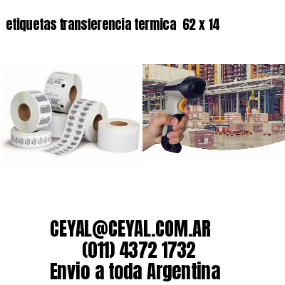 etiquetas transferencia termica  62 x 14