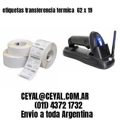 etiquetas transferencia termica  62 x 19