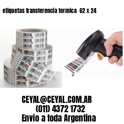 etiquetas transferencia termica  62 x 24