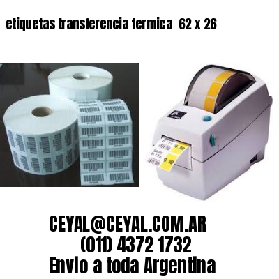 etiquetas transferencia termica  62 x 26